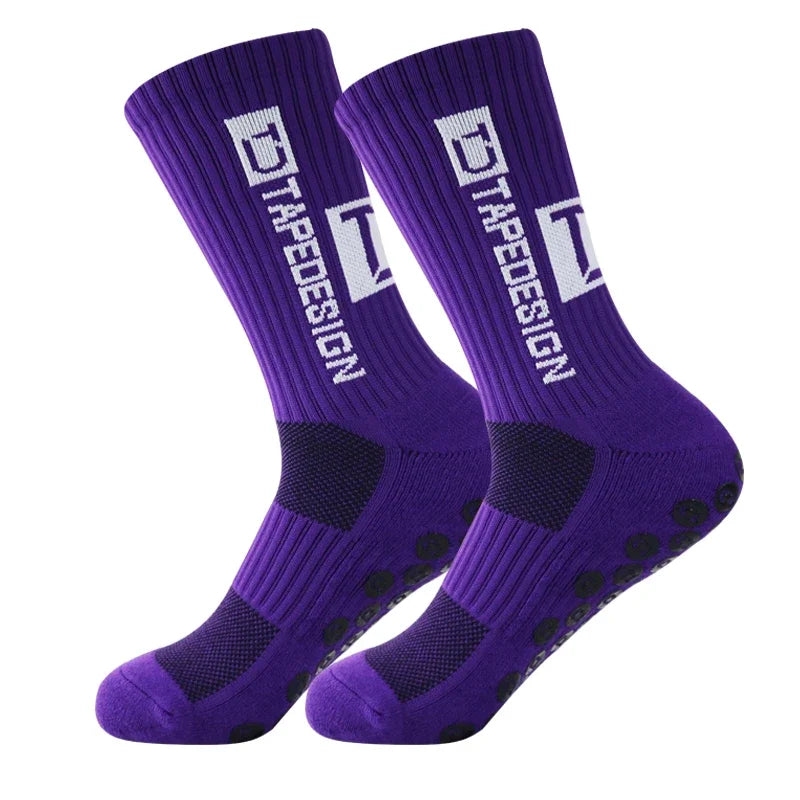 Professional Anti-slip Football Socks Men Women Non-slip Soccer Basketball Tennis Sport Socks Grip Cycling Riding Socks 1 Pair