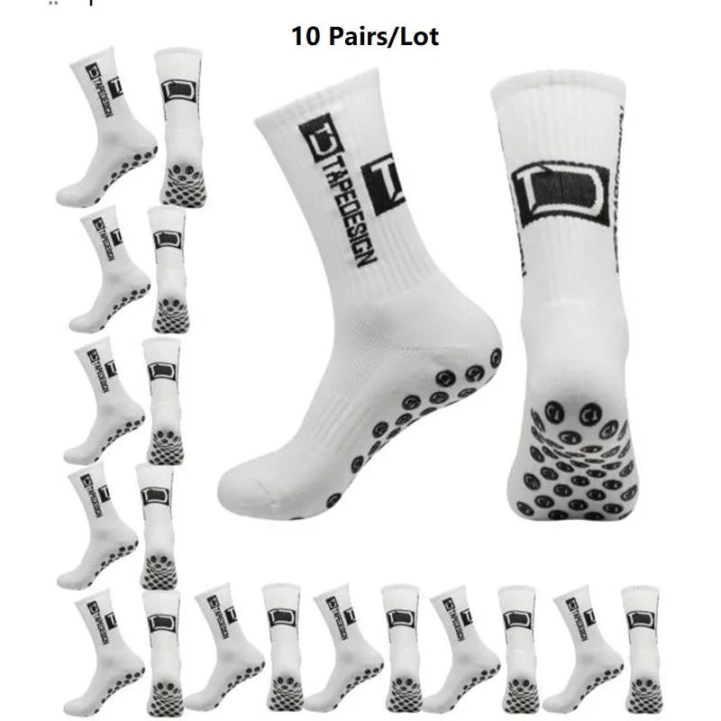 1/4/10/20 pair of football socks men's sports socks mid-calf socks silicone non-slip dot socks basketball yoga socks for women