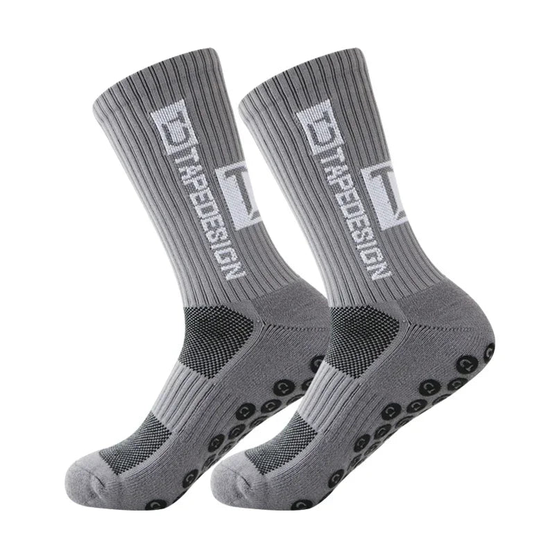 Professional Anti-slip Football Socks Men Women Non-slip Soccer Basketball Tennis Sport Socks Grip Cycling Riding Socks 1 Pair