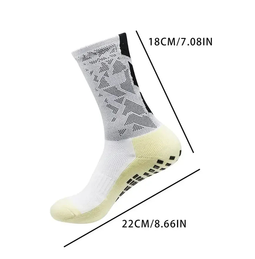 Professional Anti-slip Football Socks Men Women Non-slip Soccer Basketball Tennis Sport Socks Grip Cycling Riding Socks 1 Pair