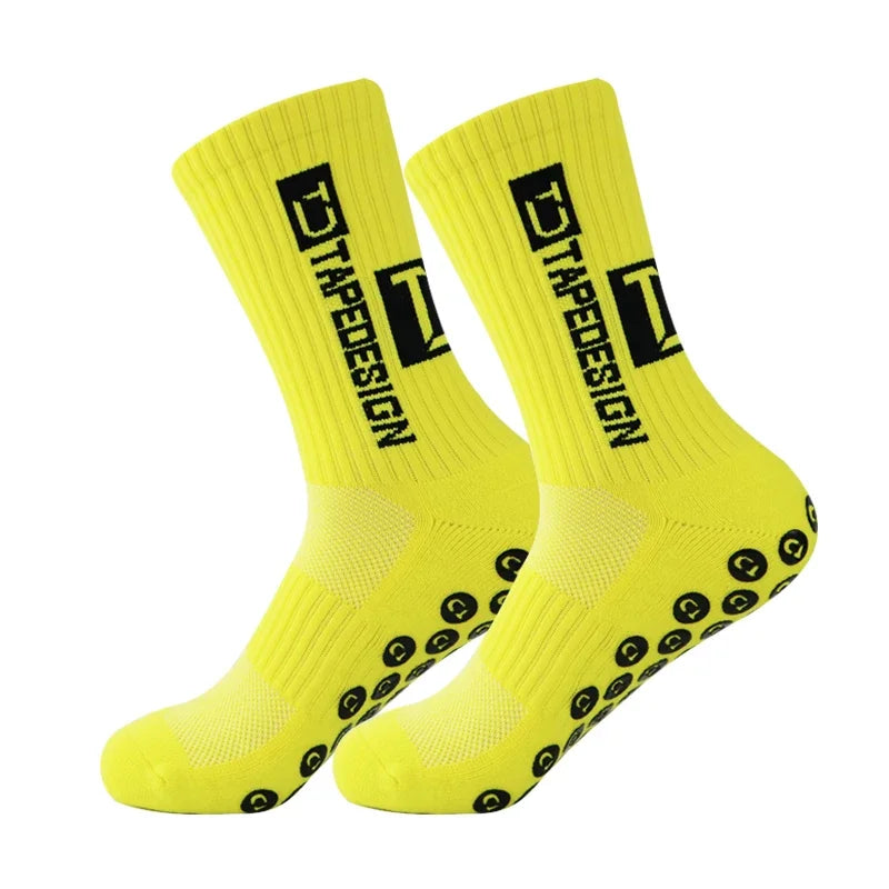 Professional Anti-slip Football Socks Men Women Non-slip Soccer Basketball Tennis Sport Socks Grip Cycling Riding Socks 1 Pair