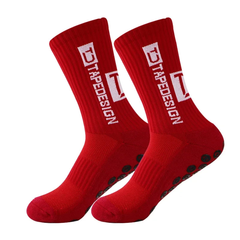 Professional Anti-slip Football Socks Men Women Non-slip Soccer Basketball Tennis Sport Socks Grip Cycling Riding Socks 1 Pair