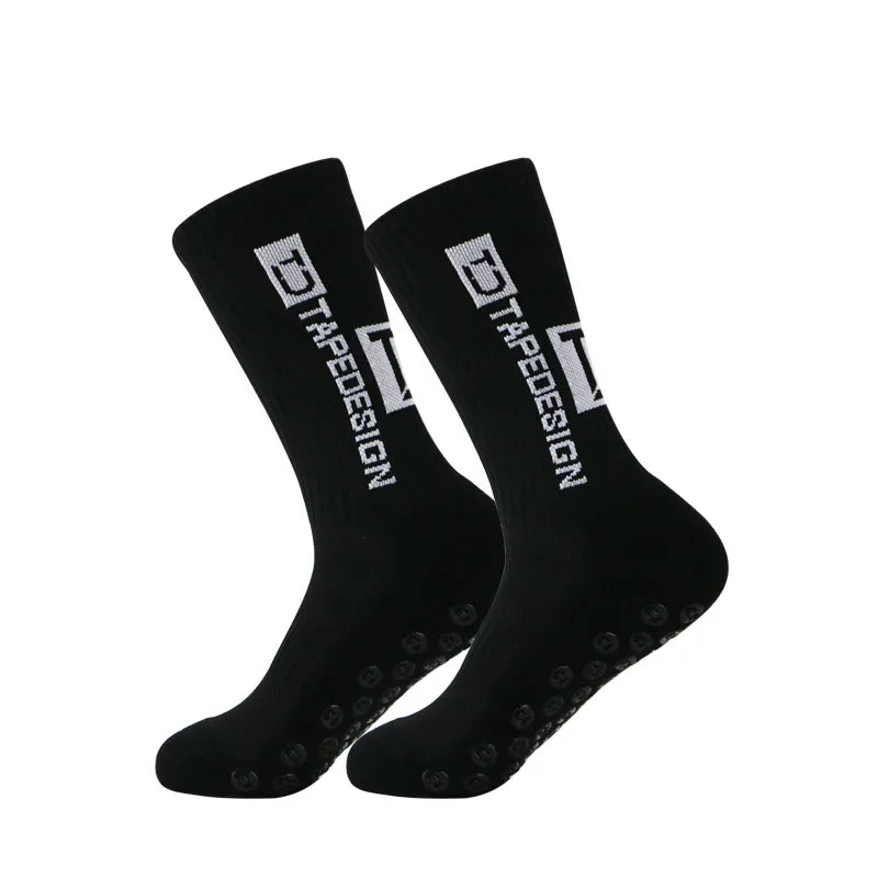 Professional Anti-slip Football Socks Men Women Non-slip Soccer Basketball Tennis Sport Socks Grip Cycling Riding Socks 1 Pair