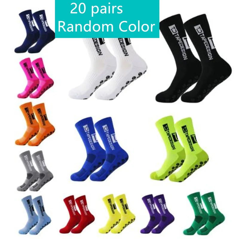 1/4/10/20 pair of football socks men's sports socks mid-calf socks silicone non-slip dot socks basketball yoga socks for women