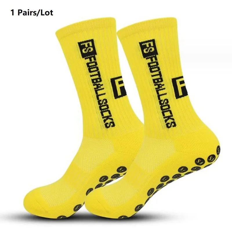 Professional Anti-slip Football Socks Men Women Non-slip Soccer Basketball Tennis Sport Socks Grip Cycling Riding Socks 1 Pair