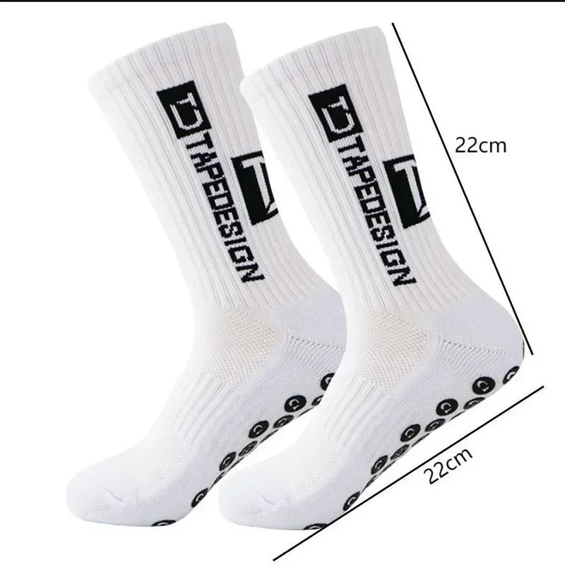 Professional Anti-slip Football Socks Men Women Non-slip Soccer Basketball Tennis Sport Socks Grip Cycling Riding Socks 1 Pair
